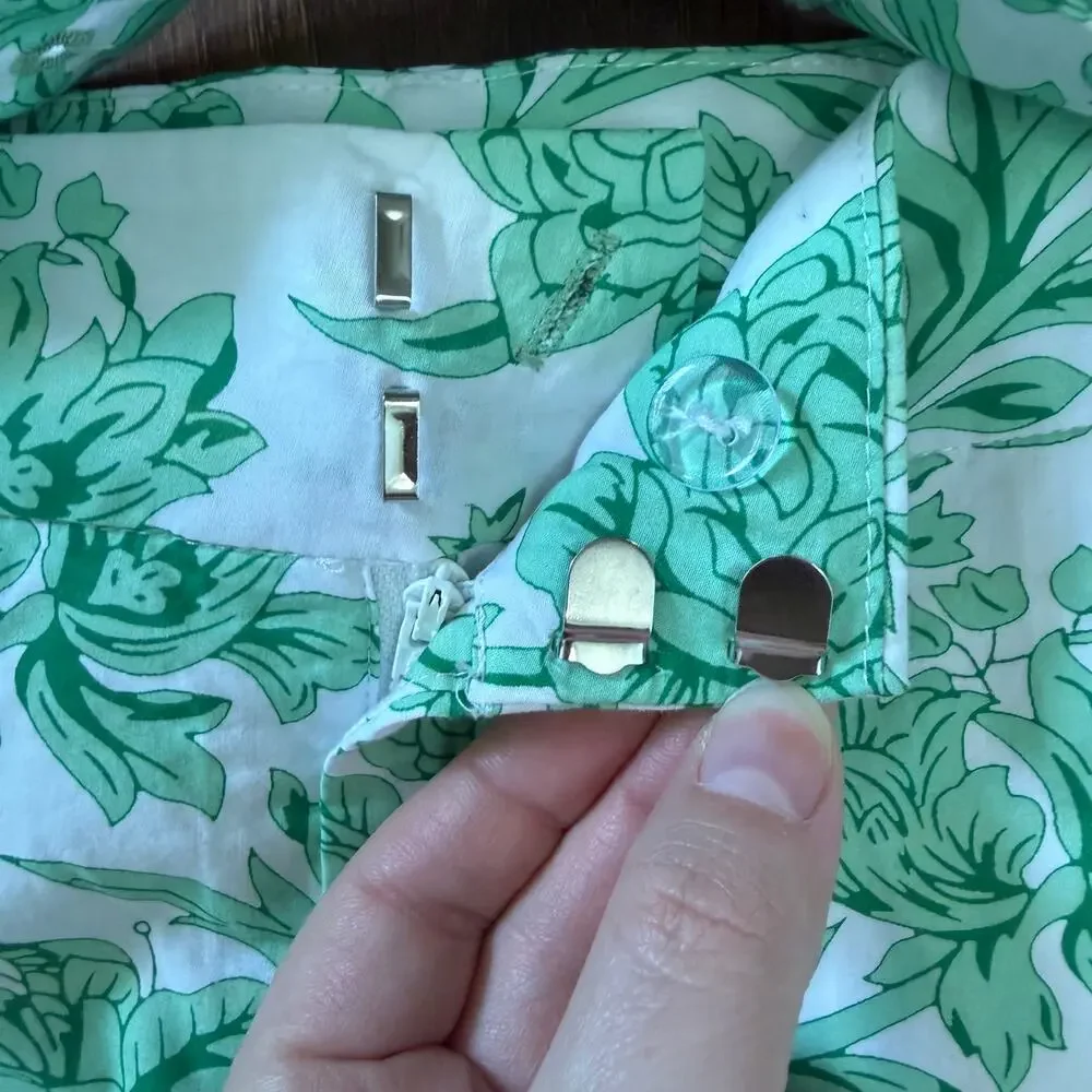 Hyacinth House Tuckernuck Mint Green Vine Floral Carolina Shorts XXL Boho Resort